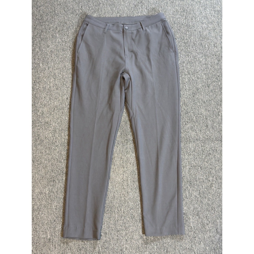 Bylt Performance Chino Pants Pleated Stretch Gray Men's Size 33x30 Casual Golf